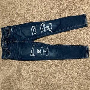 American Eagle patched ripped jeans
